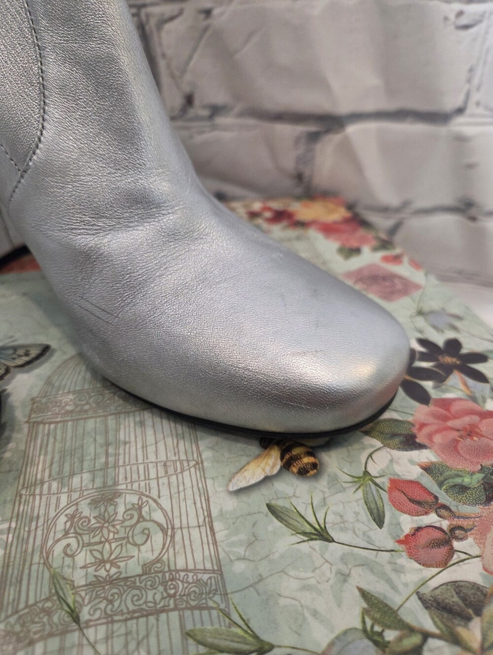 Prada Silver Sock Boots - Picture 6 of 11